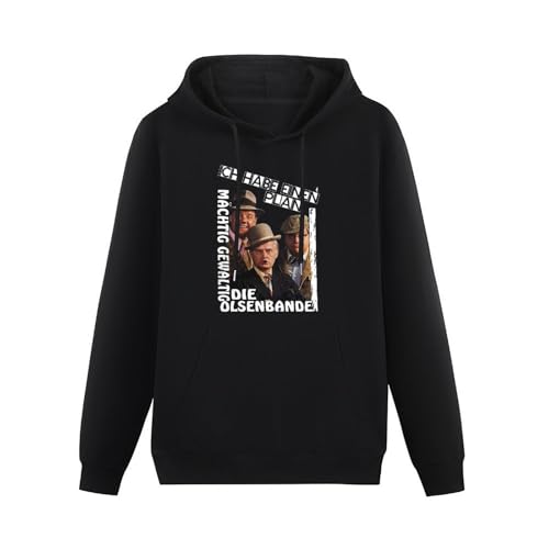BARLOTUS Olsenbande Egon Benny Kjelt I Have a Plan Movie Men's Hoodies Graphic Pullover Sweatshirts Unisex Black Printed Hooded XXL von BARLOTUS