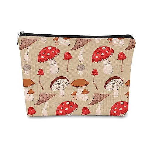 BARPERY Niedliche Make-up-Tasche, Cottagecore Pilz-Geschenke, Pilz-Make-up-Tasche, Pilz-Geschenke für Frauen, Kosmetiktasche, Reise-Make-up-Tasche, kleine Make-up-Tasche, Geschenke für von BARPERY