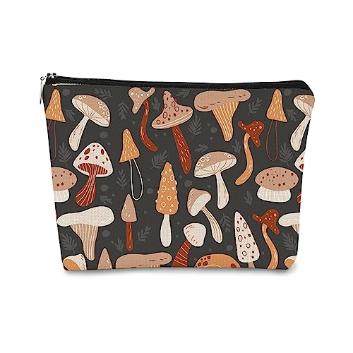 BARPERY Niedliche Make-up-Tasche, Cottagecore Pilz-Geschenke, Pilz-Make-up-Tasche, Pilz-Geschenke für Frauen, Kosmetiktasche, kleine Make-up-Tasche, Reise-Make-up-Tasche, Geschenke für von BARPERY