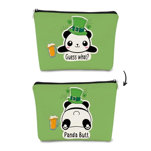 Panda-Geschenk-Make-up-Tasche, Geschenke für Panda-Liebhaber, Wonmen, Mädchen, niedlicher Baby-Panda-Guess What It's Pug Butt Kosmetiktasche, Make-up-Tasche für Teenager, Mädchen, Tochter, von BARPERY