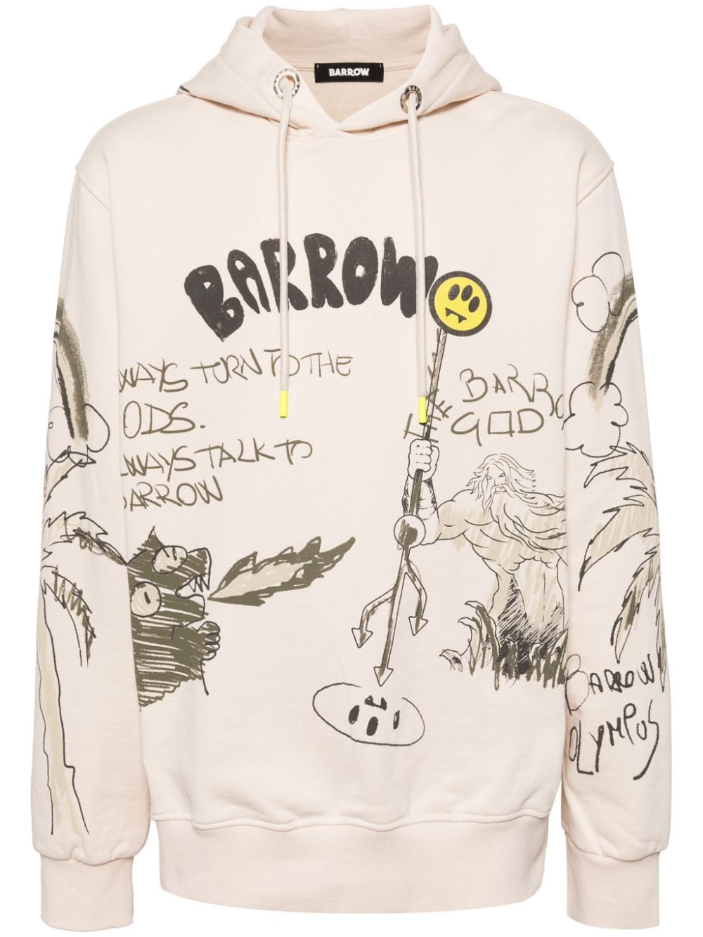 BARROW Hoodie mit Logo-Print - Weiß von BARROW