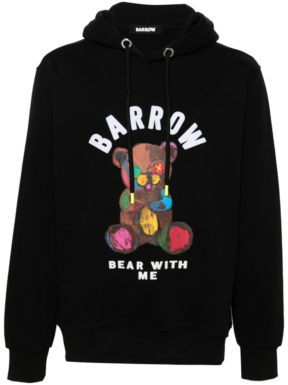 BARROW Hoodie mit Teddy-Print - Schwarz von BARROW