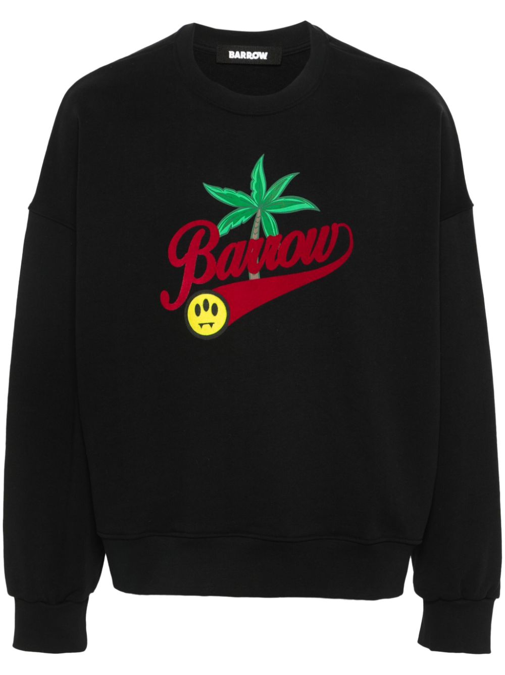 BARROW Sweatshirt mit beflocktem Logo - Schwarz von BARROW