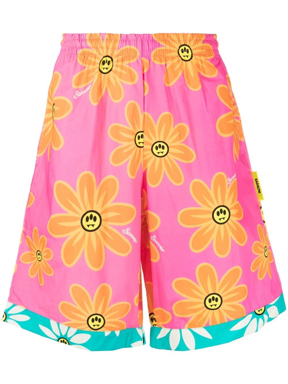 BARROW Shorts mit Logo-Print - Rosa von BARROW