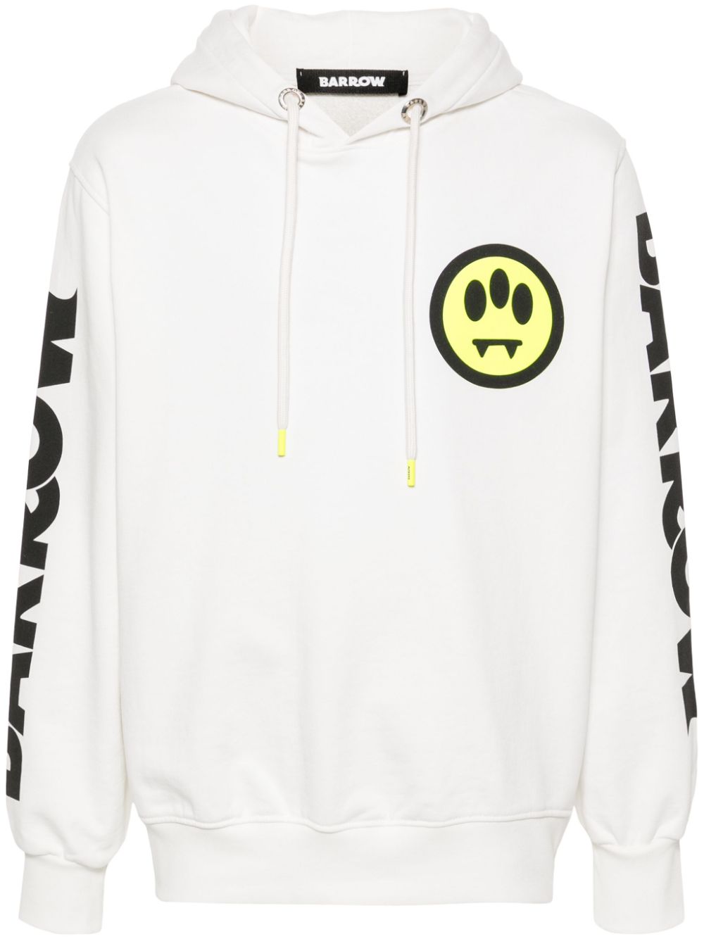 BARROW logo-stamp cotton hoodie - Weiß von BARROW