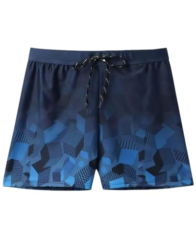 BARRU 1 Stück Herren Badehose Lang Badeshorts Schnelltrocknend Boardshorts Freizeit Short mit Innenslip,Badeshorts Männer Trainingsshorts Elastisch Verstellbar Mit Tunnelzug(XL) von BARRU
