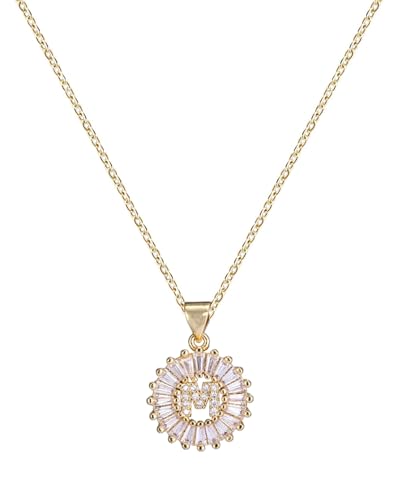 BARRU 1 Stück Vergoldete Layered Kette mit Personalisierten Monogramm Buchstaben - Winziger Anhänger, Choker Kette für Frauen, Mädchen & Teenager - Ideales Geschenk（M） von BARRU