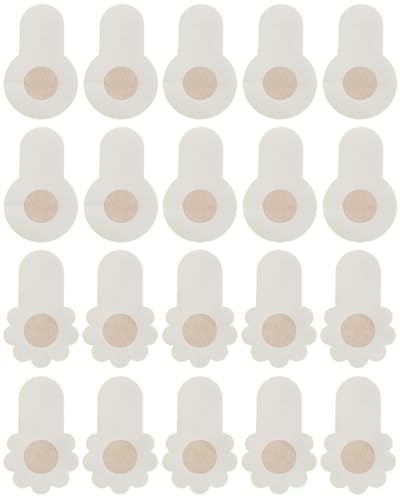 BARRU 20 Stück Nipple Patches Selbstklebend,Unsichtbare Nippelabdeckung Unsichtbare Nipple Abdeckungen Sticker,Einweg Nipple Abdeckungen für Frauen，Lifting-Stil, um ein Durchhängen zu verhindern von BARRU