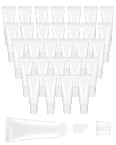 BARRU 30 pcs Leere Tuben Lip Gloss Tubes Leere Nachfüllbare Tuben Klare Kosmetik Behälter für Shampoo, Duschgel, Lipgloss, Lippenbalsam, Lotion, Körperlotion 15ML von BARRU