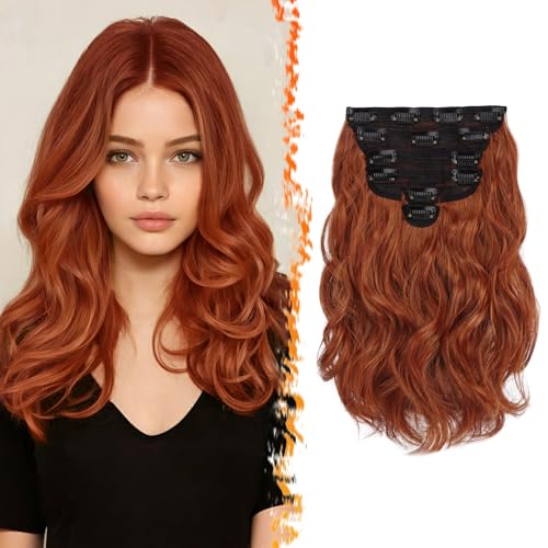 BARSDAR Clip in Extensions Rot, 30cm Kurzes Wellige Clip in Haarverlängerungen Kupfe Für Frauen 6PCs Voller Kopf Dickes Synthetisches Clip in Haarextension Haarteile - Kupfe Rot BARSDAR Clip in Extensions Rot, 30cm Kurzes Wellige Clip in Haarverlängerungen Kupfe Für Frauen 6PCs Voller Kopf Dickes Synthetisches Clip in Haarextension Haarteile - Kupfe Rot von BARSDAR