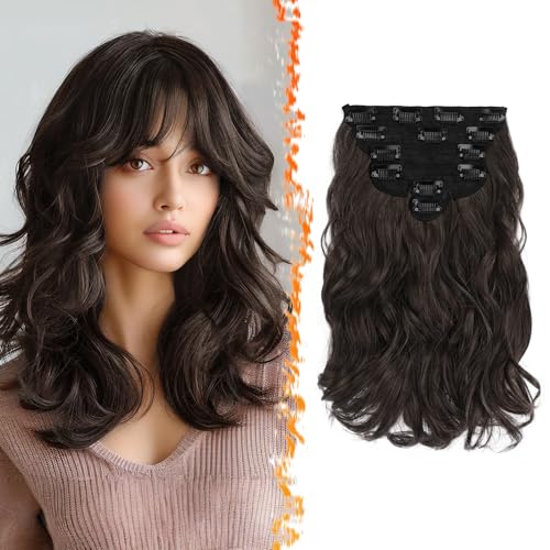 BARSDAR Clip in Haarverlängerungen, 30cm Kurzes Wellige Clip in Extensions Dunkel Braun Für Frauen 6PCs Voller Kopf Dickes Synthetisches Clip in Haarteile Hair Extension - Dunkel Braun BARSDAR Clip in Haarverlängerungen, 30cm Kurzes Wellige Clip in Extensions Dunkel Braun Für Frauen 6PCs Voller Kopf Dickes Synthetisches Clip in Haarteile Hair Extension - Dunkel Braun von BARSDAR