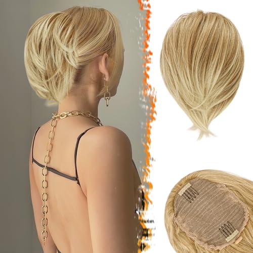 BARSDAR Haarteil Mit Kordelzug - Glattes Dutt Haarteil Blond Haardutt für Damen - Kurzes Pferdeschwanz Dutt Synthetisch Haarteile Haarverlängerung Scrunchie - Gemischt Blond BARSDAR Haarteil Mit Kordelzug - Glattes Dutt Haarteil Blond Haardutt für Damen - Kurzes Pferdeschwanz Dutt Synthetisch Haarteile Haarverlängerung Scrunchie - Gemischt Blond von BARSDAR