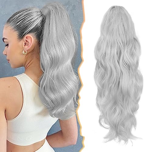 BARSDAR Wellige Locken Pferdeschwanz Haarverlängerung, 50 cm lange lockige Krallen Clip in Pferdeschwanz Nnatürlicher Synthetischer Haarteil Ponytail Extension für Frauen und Mädchen BARSDAR Wellige Locken Pferdeschwanz Haarverlängerung, 50 cm lange lockige Krallen Clip in Pferdeschwanz Nnatürlicher Synthetischer Haarteil Ponytail Extension für Frauen und Mädchen von BARSDAR