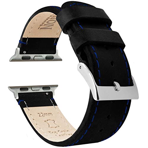 Barton Watch Bands - -Armbanduhr- APPL-BLKBLUE-42-FBM von BARTON WATCH BANDS