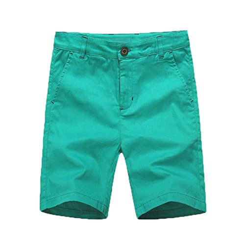 basadina Jungen Einfarbig Shorts Schuluniform Shorts Ausgestattet mit Einstellbare Taille Elastisch, 4-12 Jahre Alt (4 Farben Zu Wählen) von BASADINA