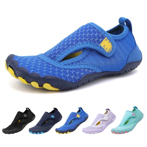 Barfußschuhe Kinder Badeschuhe Wasserschuhe Strandschuhe Mädchen Jungen Schwimmschuhe rutschfeste Surfschuhe Sportschuhe Kleinkind Aquaschuhe Schnell Trocknend rutschfeste 24-37 EU von BASANYAO