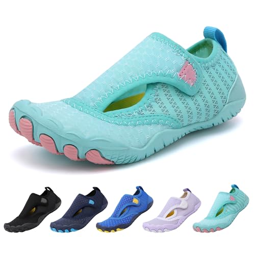 Barfußschuhe Kinder Badeschuhe Wasserschuhe Strandschuhe Mädchen Jungen Schwimmschuhe rutschfeste Surfschuhe Sportschuhe Kleinkind Aquaschuhe Schnell Trocknend rutschfeste 24-37 EU von BASANYAO