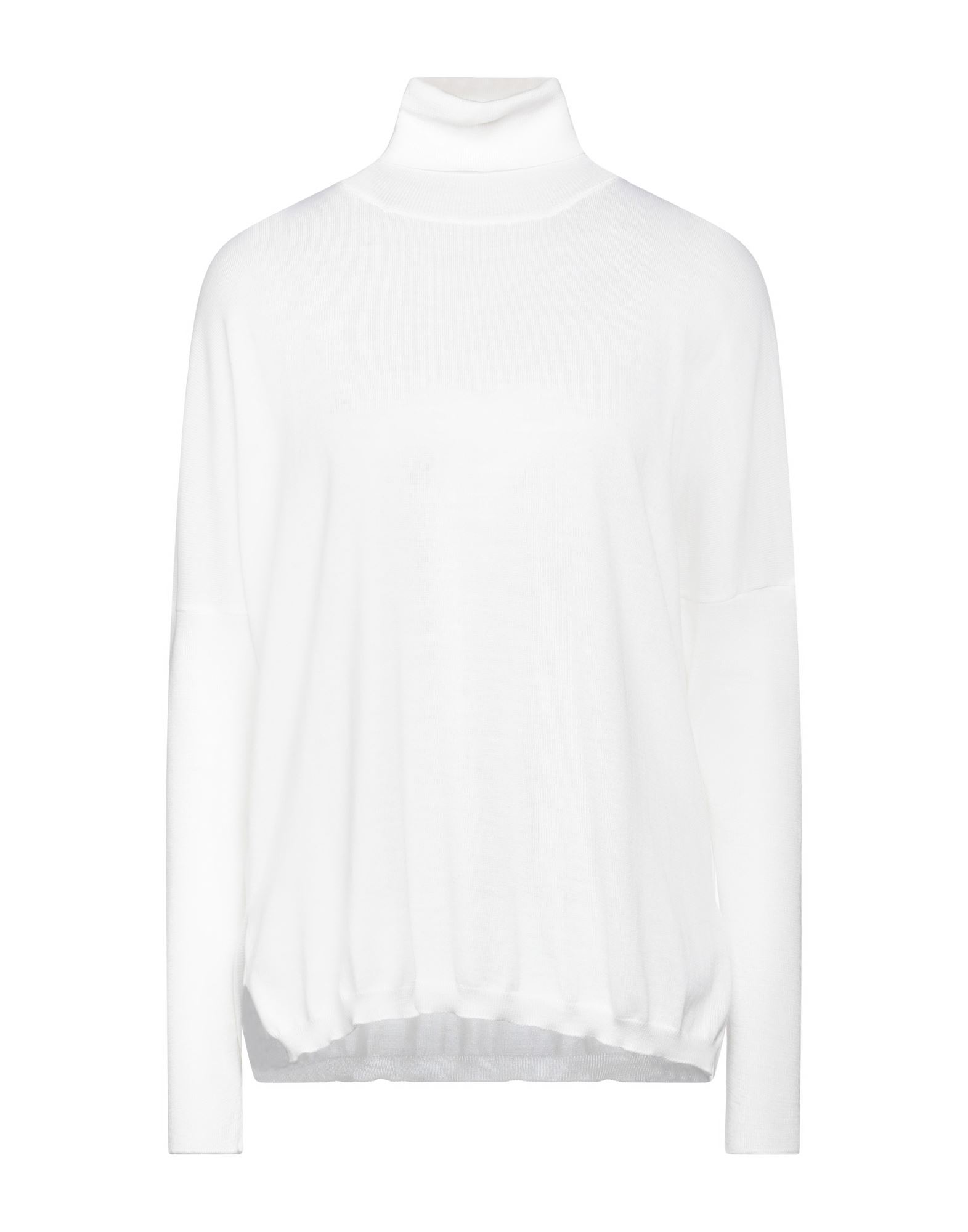 BASE MILANO Rollkragenpullover Damen Weiß von BASE MILANO