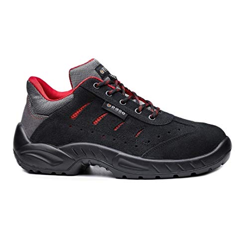 B168B Zapato Negro/Rojo SMART S1P SRC-36 von BASE Protection
