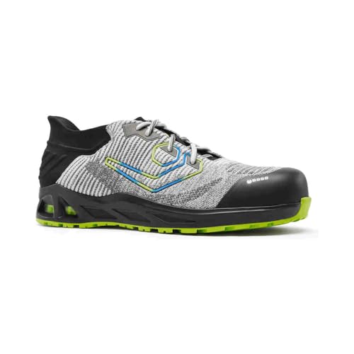 Base Protection B1045C K-Super S1PS ESD HRO SC FO SR -BS TES Gri/NER Arbeitsschuhe, Schwarz Grau und Limettengrün, 44 EU von BASE Protection