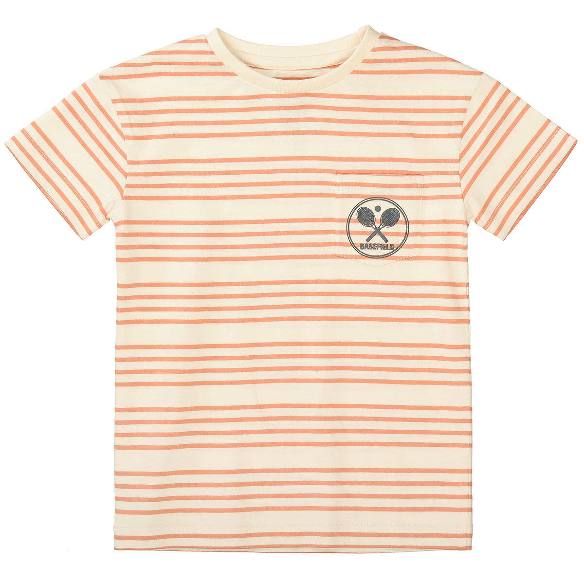 BASEFIELD - BASEFIELD T-Shirt SLIM FIT im Streifen-Design orange str. von BASEFIELD