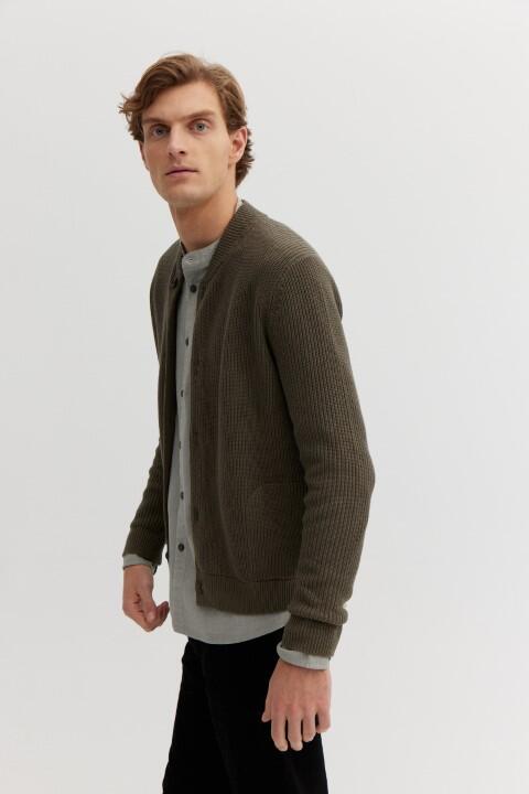 BASEFIELD - Baseball Cardigan green chrome - Gr. - XXL von BASEFIELD