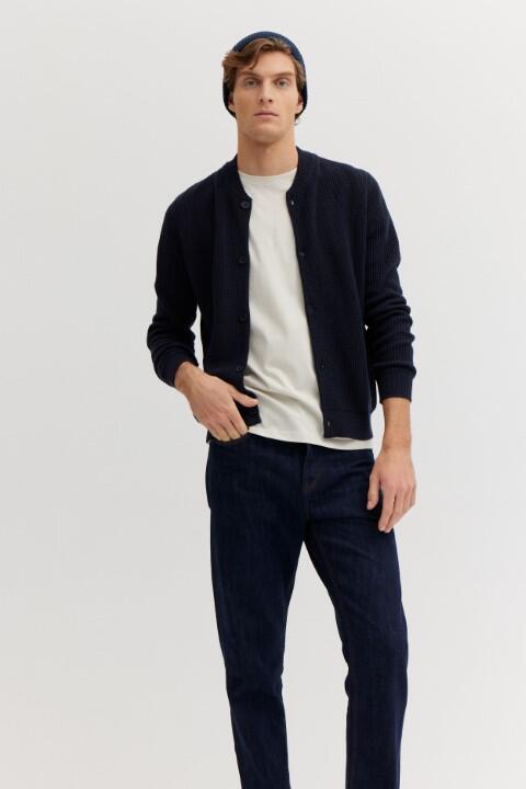 BASEFIELD - Baseball Cardigan night blue - Gr. - XXL von BASEFIELD