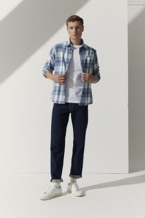 BASEFIELD - He.-Freizeithemd 1/1 Arm blue dust - Gr. - XXL von BASEFIELD