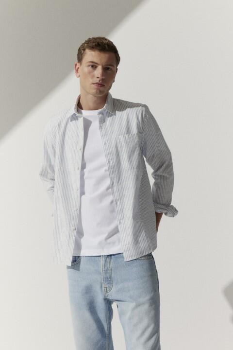 BASEFIELD - He.-Freizeithemd 1/1 white-night blue - Gr. - XL von BASEFIELD