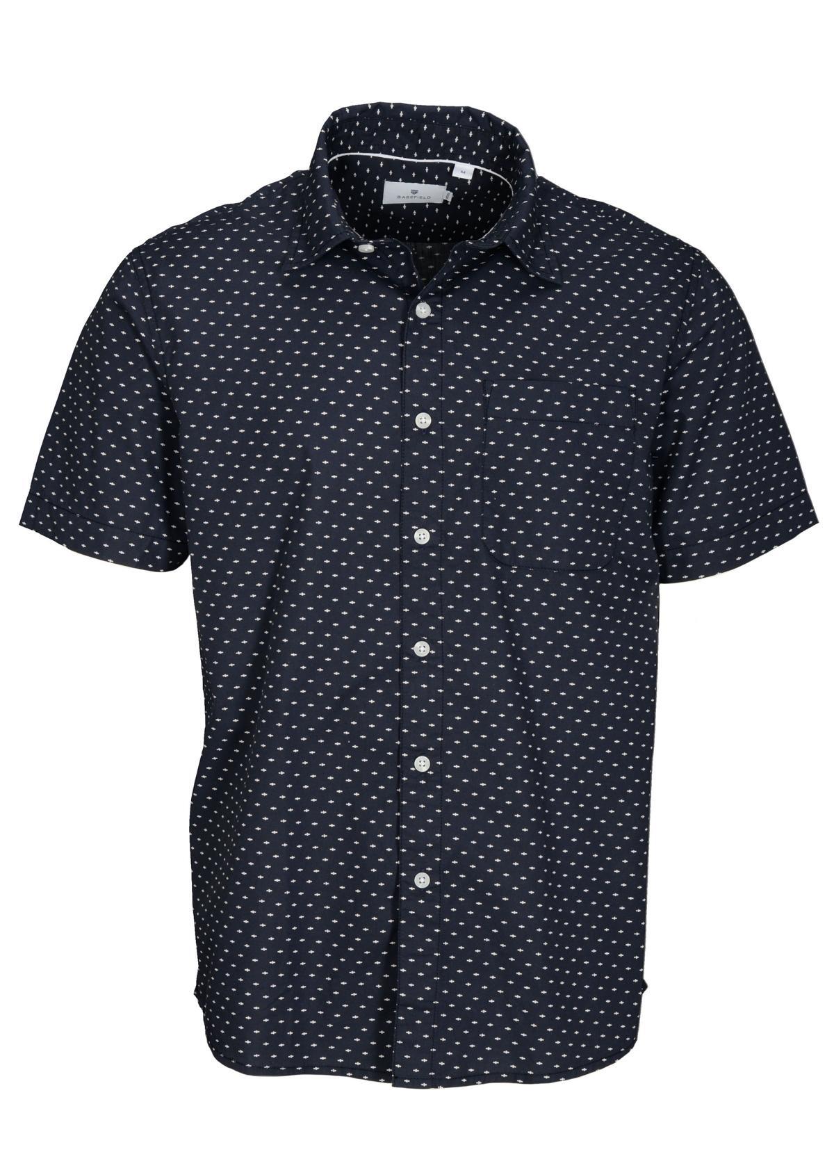 BASEFIELD - He.-Freizeithemd 1/2 Arm night blue - Gr. - 3XL von BASEFIELD