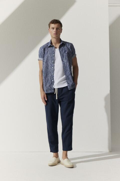 BASEFIELD - He.-Freizeithemd 1/2 Arm twilight blue - Gr. - L von BASEFIELD