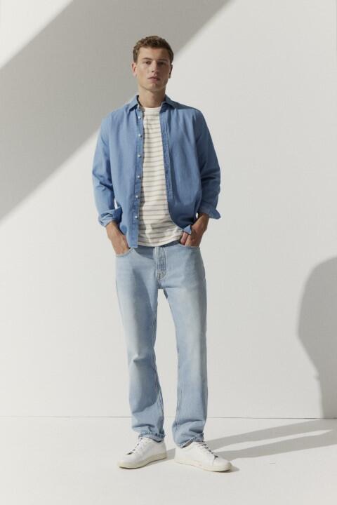 BASEFIELD - He.-Jeanshemd 1/1 Arm mid blue - Gr. - XXL von BASEFIELD