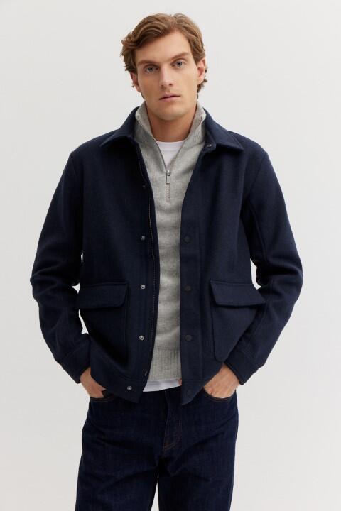 BASEFIELD - He.-Overshirt 1/1 Arm night blue - Gr. - S von BASEFIELD