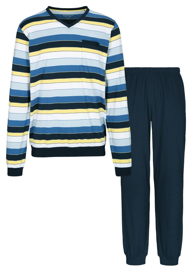 BASEFIELD - He.-Pyjama Bündchen ink stripe - Gr. - XXL von BASEFIELD