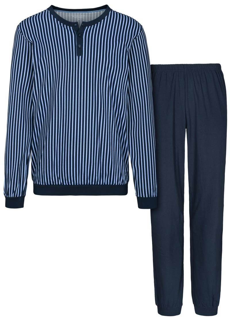 BASEFIELD - He.-Pyjama Bündchen ink stripe - Gr. - XXL von BASEFIELD