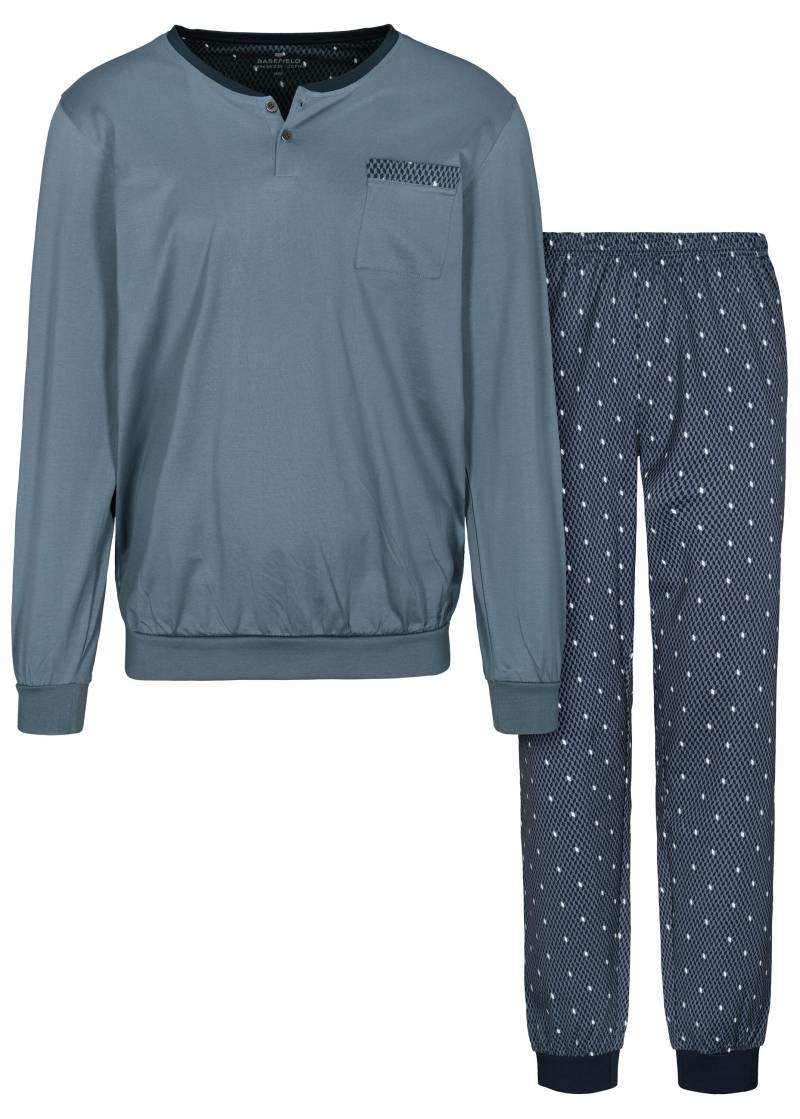 BASEFIELD - He.-Pyjama Merzerisiert ash blue aop - Gr. - L von BASEFIELD
