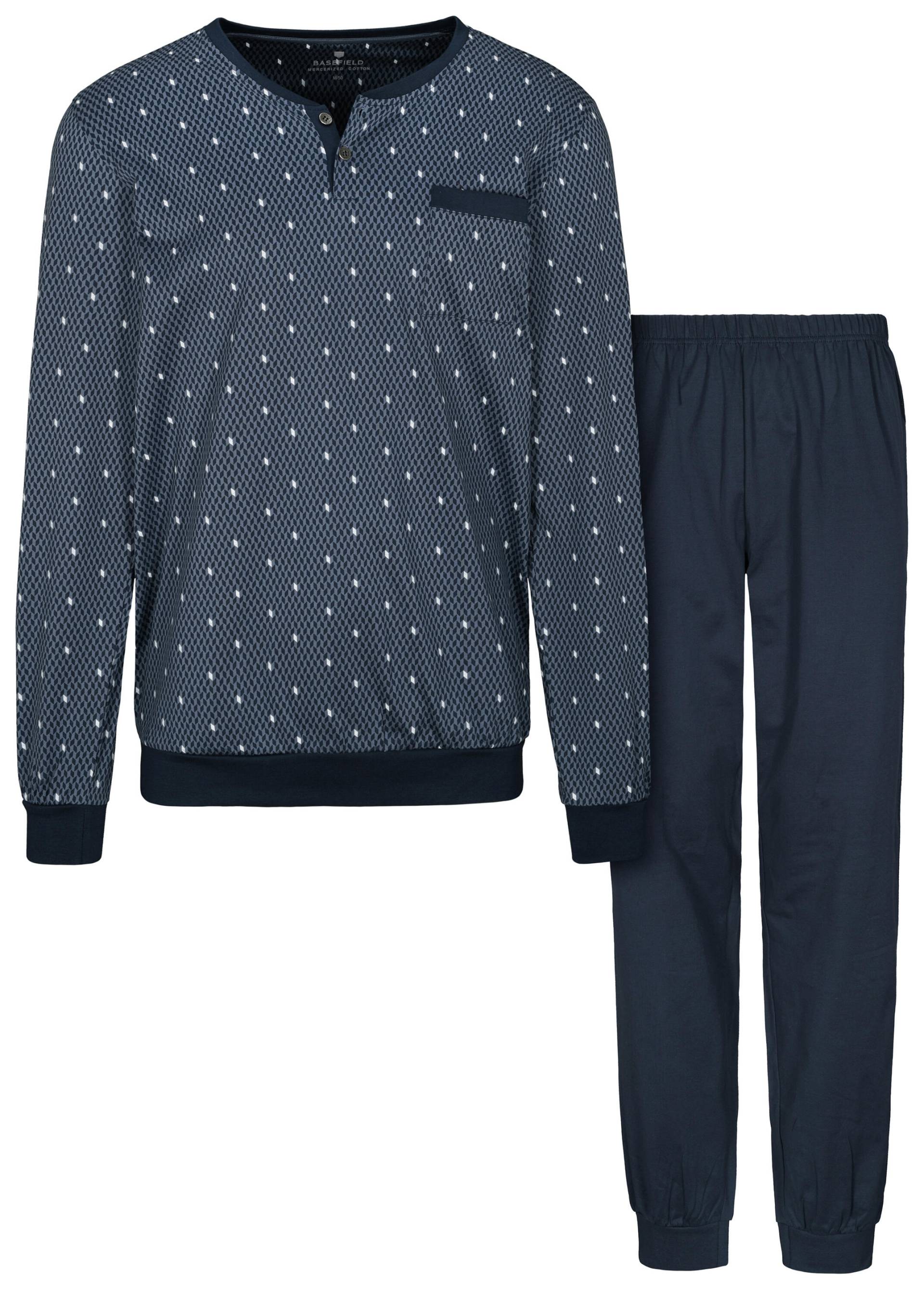 BASEFIELD - He.-Pyjama Merzerisiert ink/ash aop - Gr. - XL von BASEFIELD