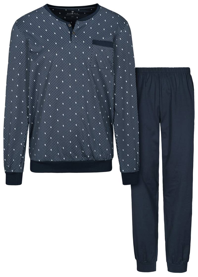 BASEFIELD - He.-Pyjama Merzerisiert ink/ash aop - Gr. - XXL von BASEFIELD