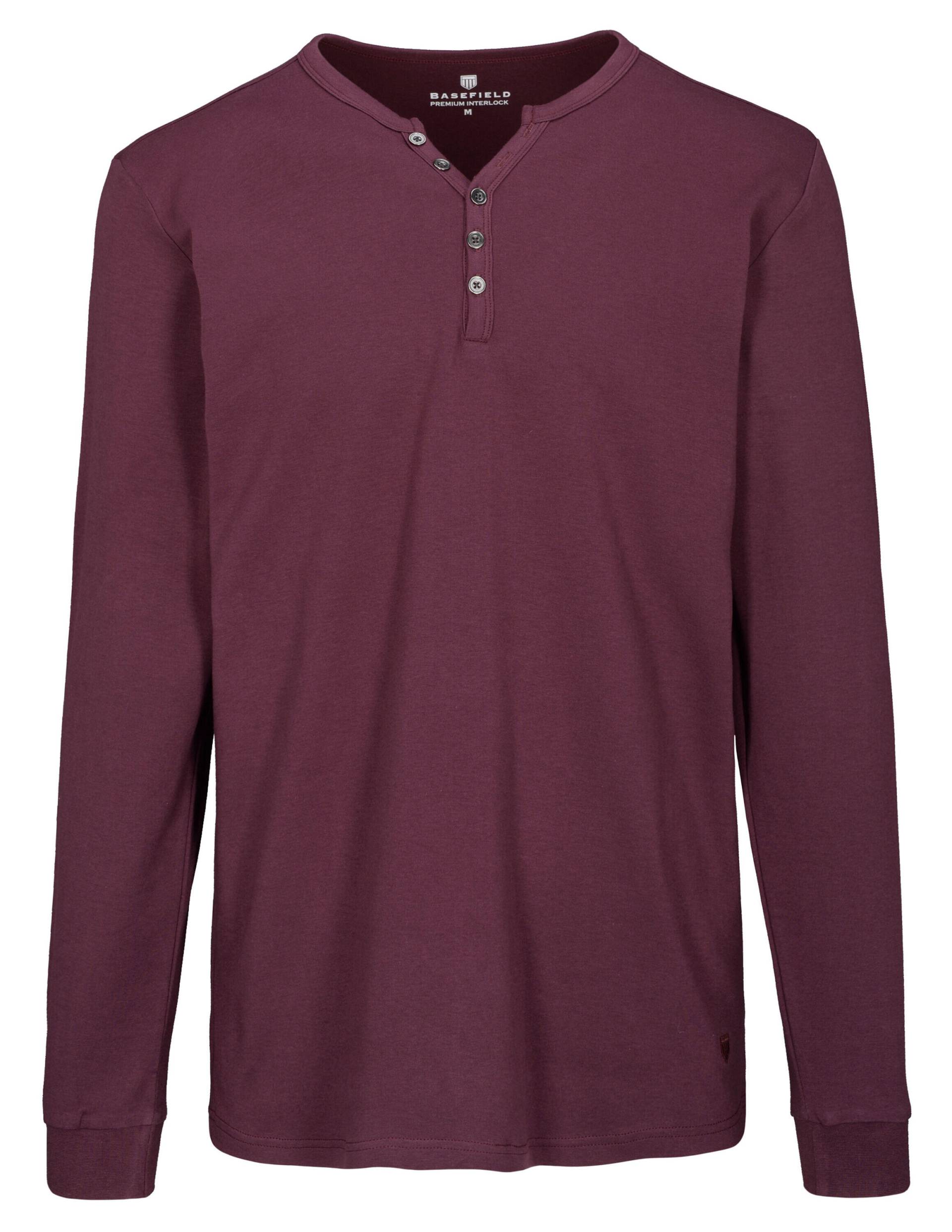 BASEFIELD - He.-Shirt Serafino wine - Gr. - 3XL von BASEFIELD
