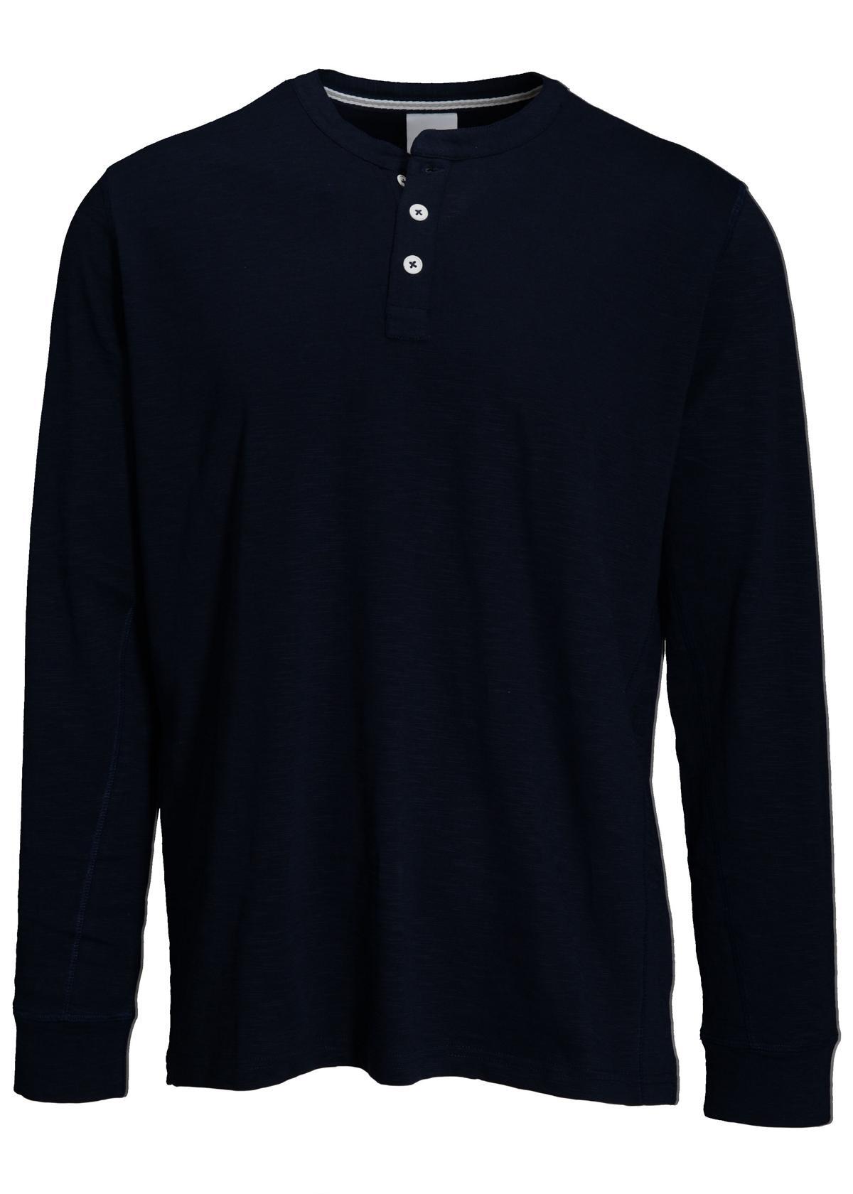 BASEFIELD - Henley Shirt 1/1 Arm night blue - Gr. - XXL von BASEFIELD