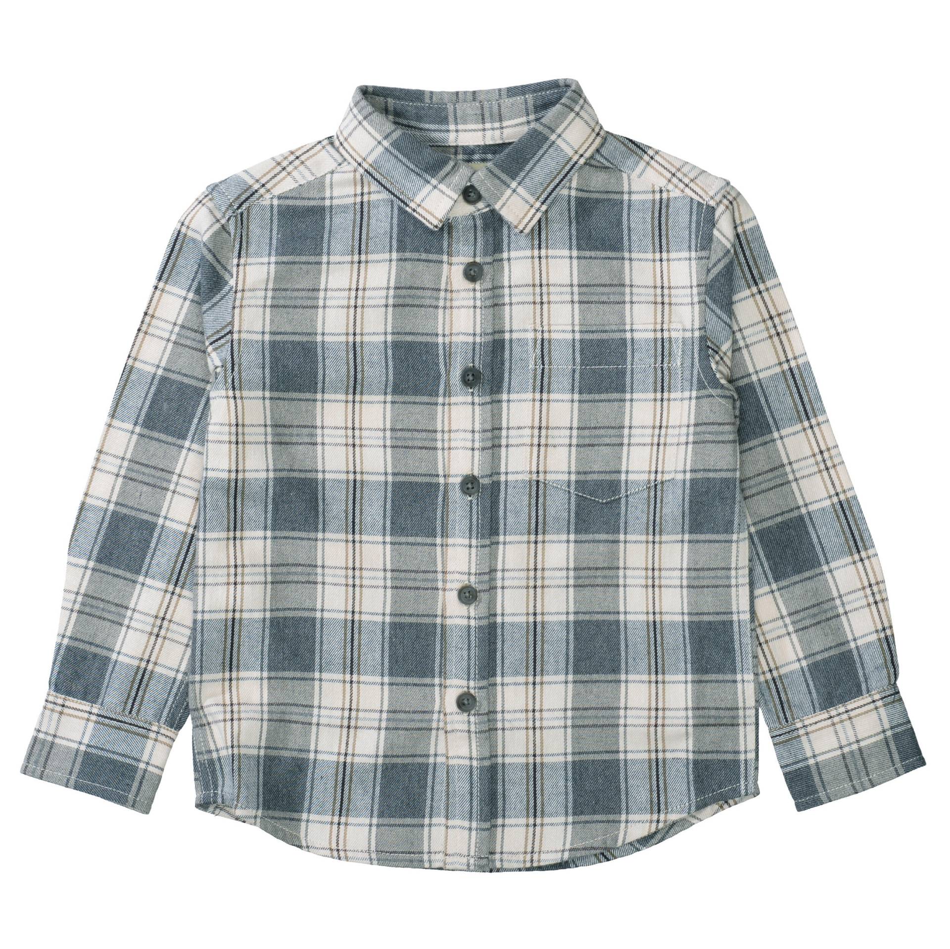 BASEFIELD - Kn.-Hemd washed blue check von BASEFIELD