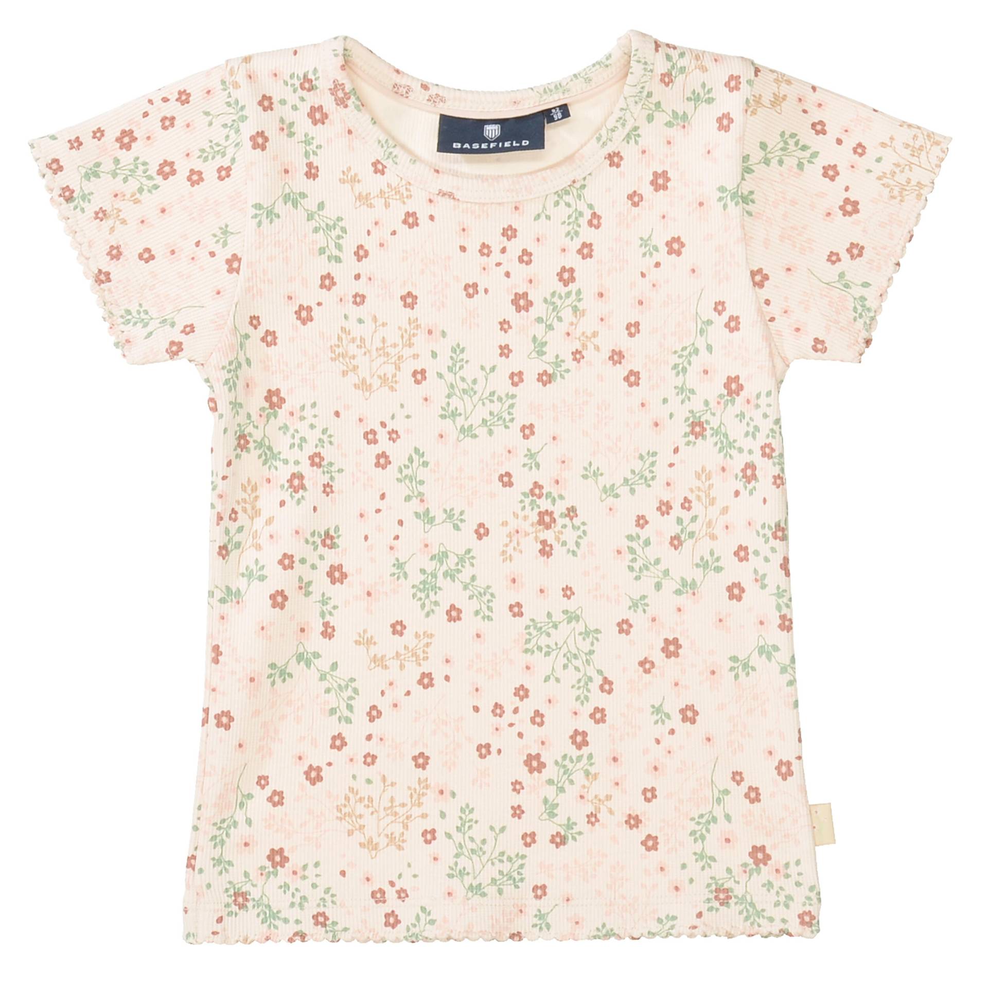 BASEFIELD - Md.-Rib Shirt pearl beige aop von BASEFIELD