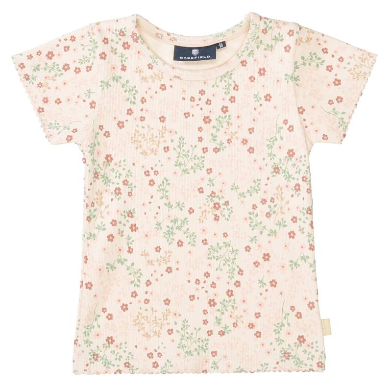 BASEFIELD - Md.-Rib Shirt pearl beige aop von BASEFIELD