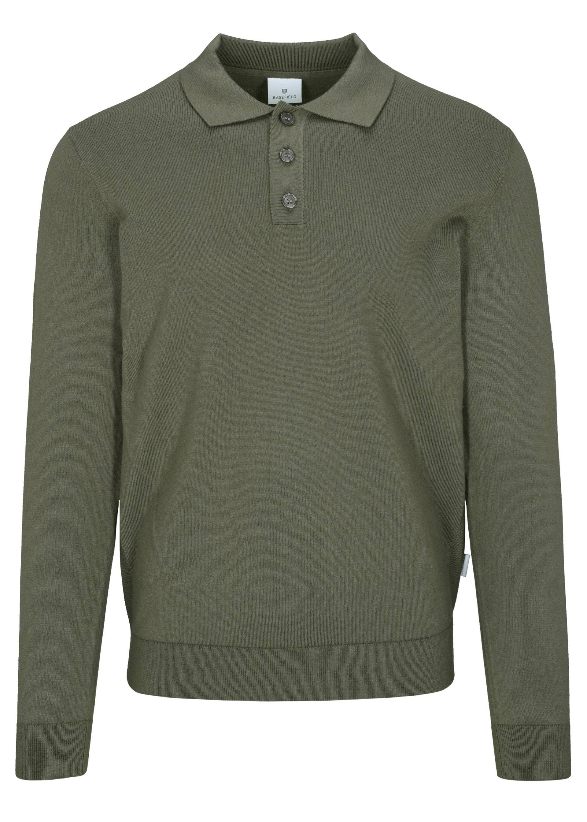 BASEFIELD - NOS Polo Pullover green chrome - Gr. - S von BASEFIELD
