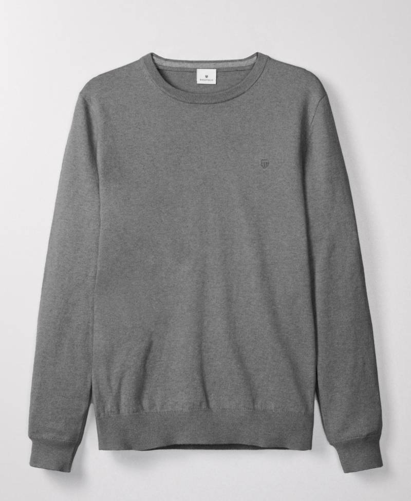 BASEFIELD - NOS Rundhals Pullover arctic grey melange - Gr. - XXL von BASEFIELD