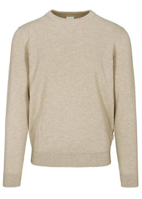 BASEFIELD - NOS Rundhals Pullover beige mel. - Gr. - M von BASEFIELD
