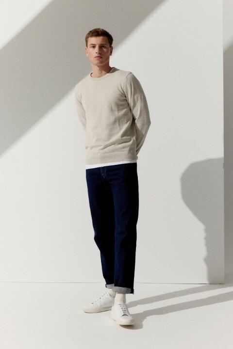 BASEFIELD - NOS Rundhals Pullover cloud mel. - Gr. - XXL von BASEFIELD