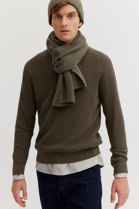 BASEFIELD - NOS Rundhals Pullover green chrome - Gr. - L von BASEFIELD