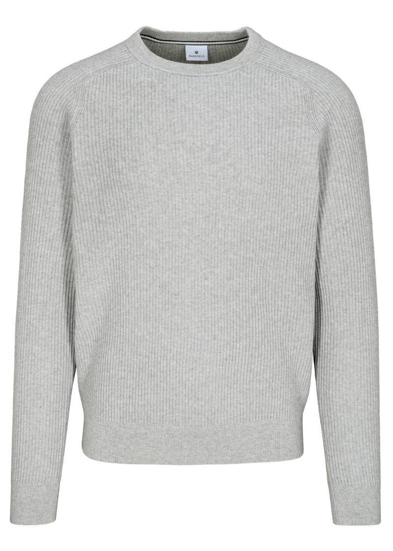 BASEFIELD - NOS Rundhals Pullover light grey mel. - Gr. - 3XL von BASEFIELD