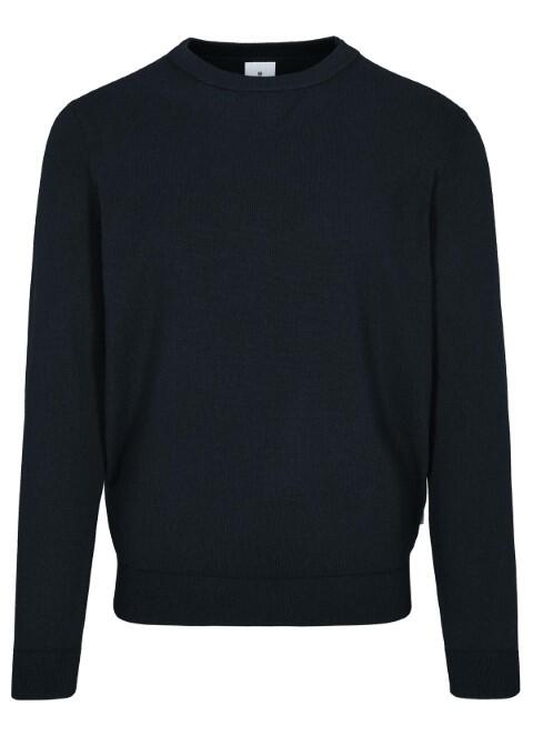 BASEFIELD - NOS Rundhals Pullover night blue - Gr. - M von BASEFIELD